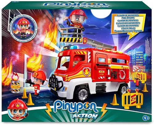 Pinypon Action Camión Grande De Bomberos Con Figura 16237 Pr
