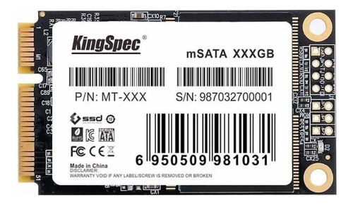 Disco Duro Kingspec Solid State De 1 Tb Mini Sata Ssd Para P