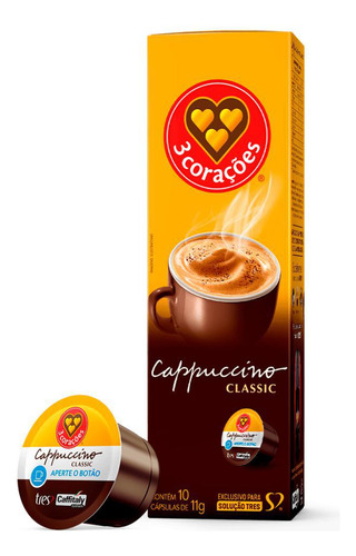 Kit 10 Cápsulas Cappuccino Clássico Três Corações