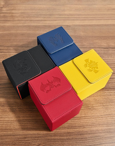 Caja De Almacenamiento De Lujo Para Yugioh, 100+, Negro Y Ro