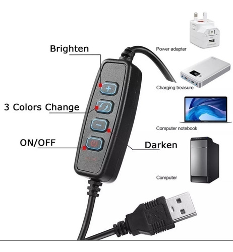 Aro De Luz Led 26cm + Soporte Para Celular + Trípode 2.10 M