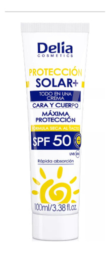 Protector Solar Delia Cara Cuerpo Spf50 100ml