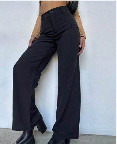 Pantalon Sastrero Palazzo Mujer De Vestir Formal Tendencia