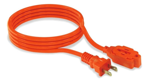 Extension Eléctrica De Uso Rudo Extencion Multicontactos Electricos 20 Metros 3 Contactos Aterrizados Color Naranja Calibre 16 Sjt 2x16 Awg 1.31 Mm2 60hz 60 Grados C, 13a