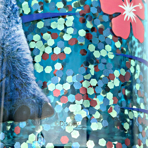 Botella Plástico Doble Pared Diamantina Stitch Live Action Color Lilo y Stitch Live Action