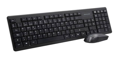 Kit Teclado Y Mouse Inalámbrico Philco 29ppr6314n Negro