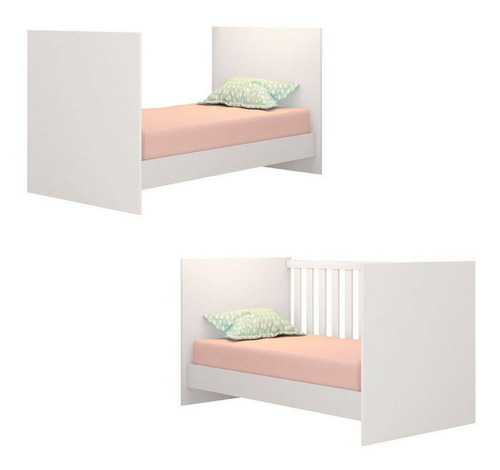 Jogo Quarto Infantil Berço Mini Cama E Guarda Roupa - Qmovi