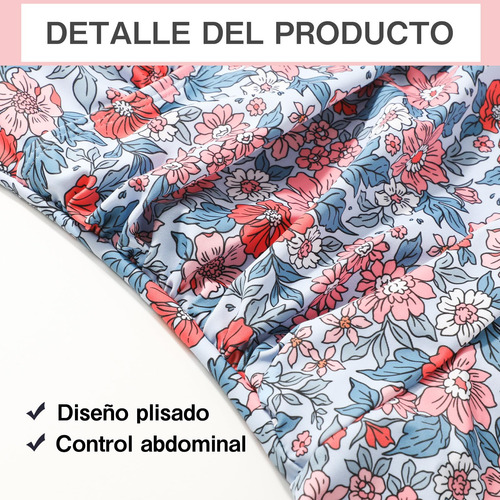 Traje De Baño Mujer Completo Con Falda Cuello En V Control
