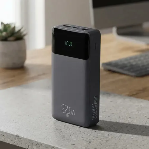 Power Bank Pro 20000mAH ELG PB200BK, Bateria Portátil Universal, Carga Rápida, Display Indicador, Entradas Micro USB e U