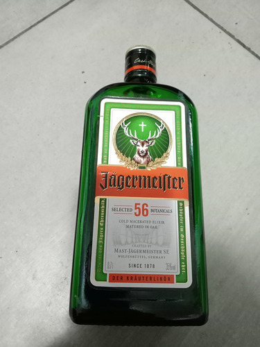 Botella Vacía De Jagermeister 1 Litro