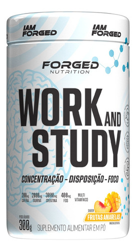 Work And Study 300g - Forged Nutrition Sabor Frutas Amarelas