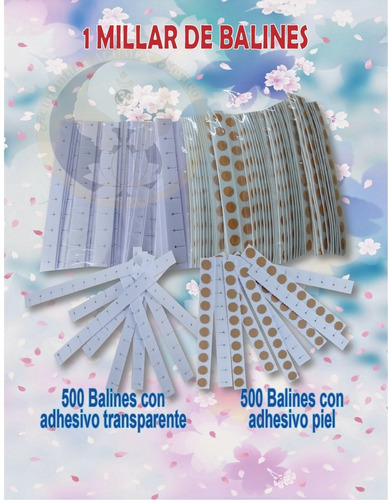 500 Balines Adhesivo Piel + 500 Adhesivo Transparente