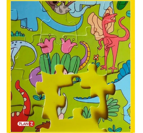 Imagen 4 de 7 de Rompecabezas Dinosaurios Piso Puzzle Gigante Infantil Plan Z
