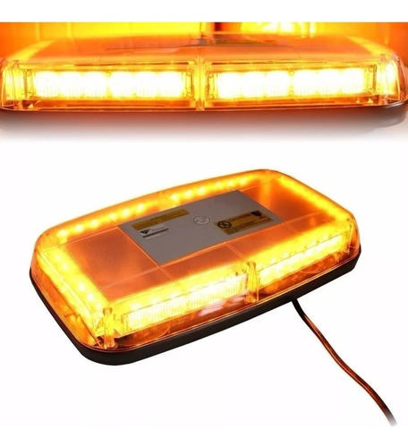 Baliza Led Estrovoscopica Ambar Emergencia 12v Auto Grua