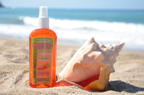Aceite Bronceador De Zanahoria Biodegradable Spf 15 250 Ml.