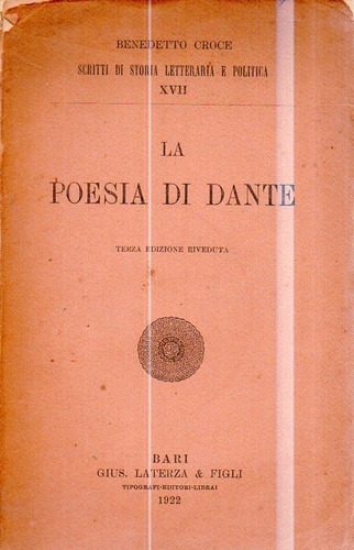 La Poesia Di Dante Benedetto Croce 
