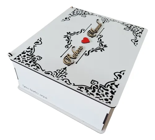 comprar Caixa 27x23x7 Casamento Convite Padrinhos Mdf