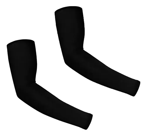 Manguito Preto Proteção Solar Uv 50+ Vôlei Ciclismo