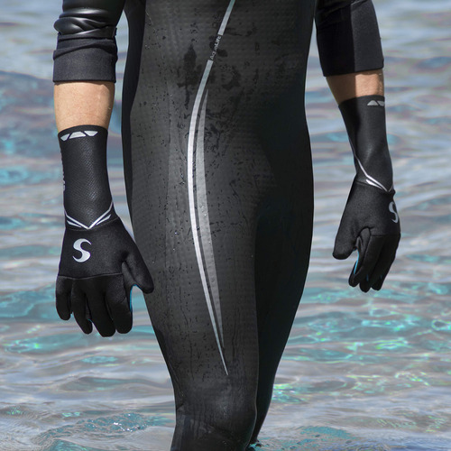 Guantes De Natación Térmicos Synergy Modelo Neopreno Bañador - Azul Talle