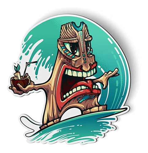 Imán Para Nevera De ''tiki Man Surfing''