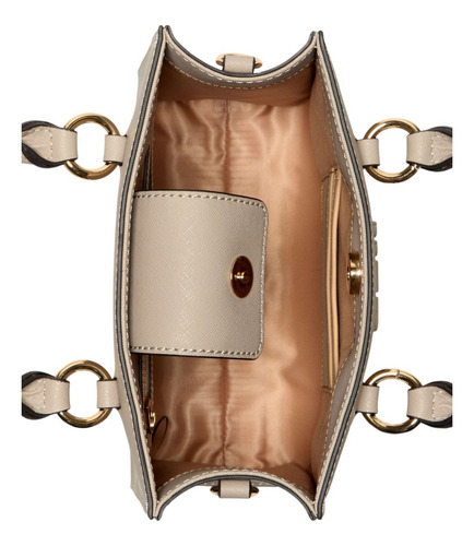 Bolsa Guess Factory Sg970105-tau Acabado De Los Herrajes Níquel Color Marrón Claro Correa De Hombro Marrón Claro Diseño De La Tela Lisa