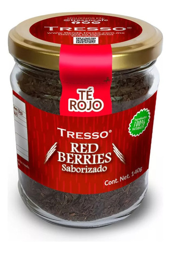 Tresso Té Rojo (saborizado): Red Berries 140g