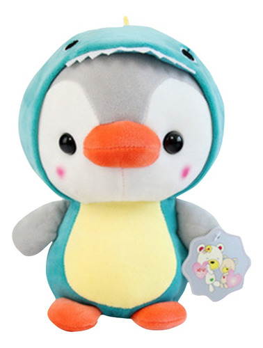 Peluche Juguete Pinguino Con Disfraz De Dinosaurio Kawaii!!