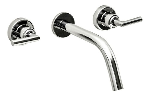 Imagen 1 de 9 de Griferia Lavatorio Aqualaf 9015 Aukan Lever Pared Ceramico P