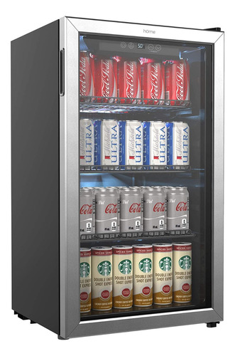 Refrigerador frigobar auto defrost Home Beverage refrigerator negro y plateado 91L 110V/220V