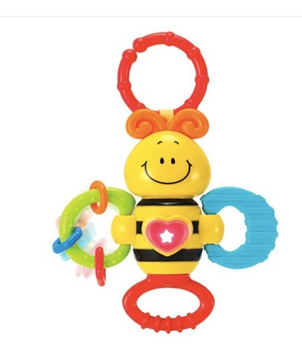Imagen 2 de 3 de Winfun Abeja Con Mordedor Y Sonido Para Bebé +3 Meses