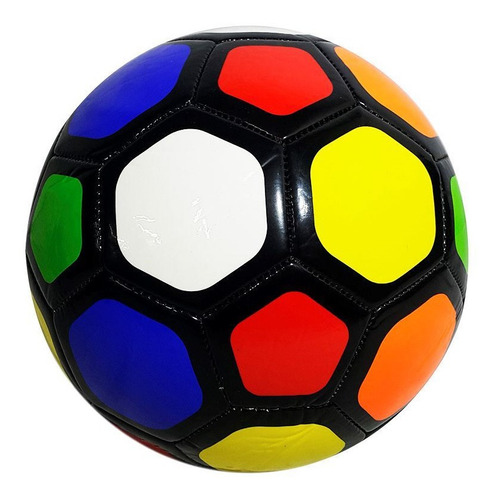 Pelota Futbol N 5 Cuero Multicolores Fluo - El Regalón
