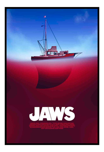 Cuadro Premium Poster 33x48cm Jaws Tiburones Tiburon