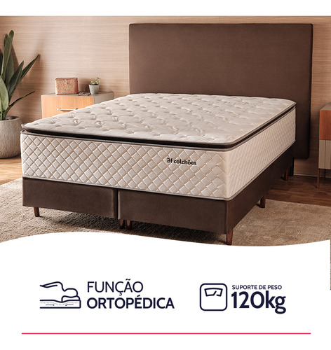 Cama Box King Molas Ensacadas 193x203cm Premium Sleep BF Colchões