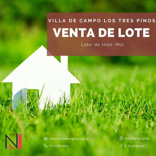 Imagen 1 de 5 de Terreno En Venta En Villa De Campo Los Tres Pinos