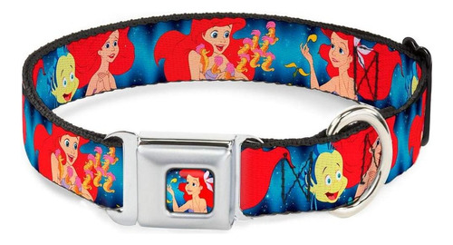 Collar Para Perro Con Hebilla Dyem-la Sirenita Bajo El Mar A