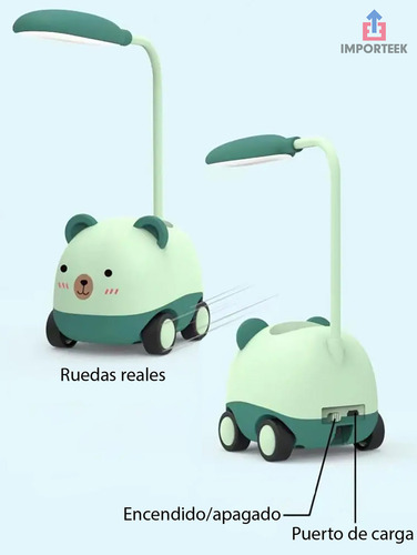 . Lampara Escritorio Led Recargable Usb Ajustable 360