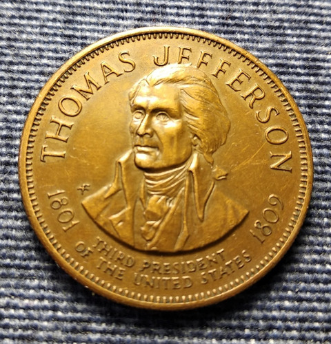 Ficha, Token Thomas Jefferson 3, President. Usa.