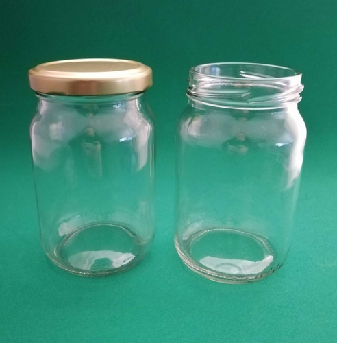 24 Piezas Frasco De Vidrio 8 Oz 235ml (it-419) Color Tapa Dorada