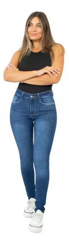 Pantalones Jeans Clasico Recto Para Mujeres