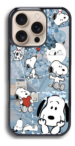 Funda Antigolpes Para Iphone Y Otros Snoopy Collage No.9 Negro Iphone 14 Pro