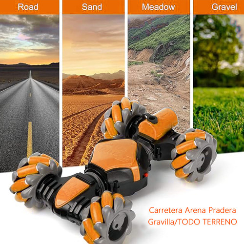Carro CM-TOP 4wd Rc Stunt Control Remoto Reloj Gesto Sensor TOY761 color Amarillo