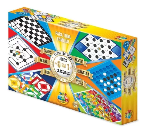 Jogo De Tabuleiro 6 Em 1 Jogo Dama Ludo Bingo Domino Xadrez
