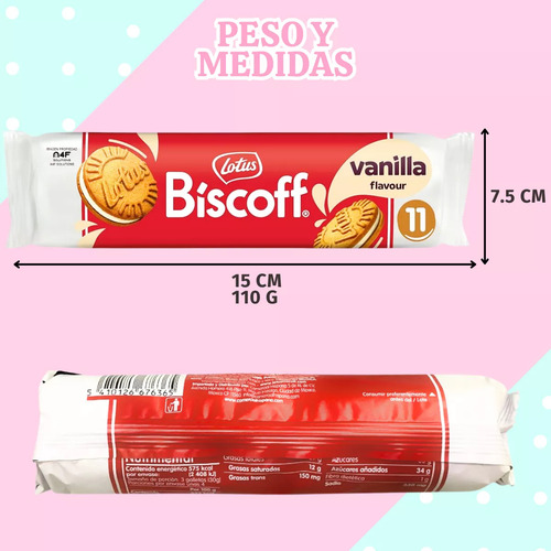 Galletas Lotus Biscoff Relleno Vainilla Sandwich 110g