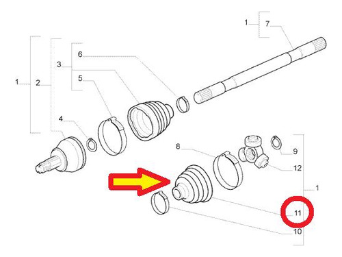 Fuelle Semieje Grand Siena Palio 326 1.4 Fiat
