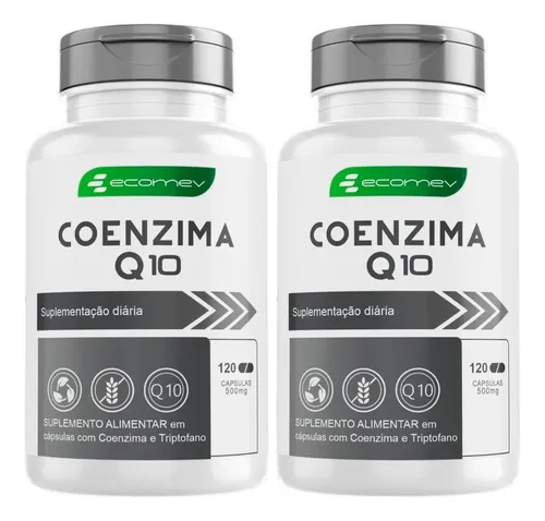2un Coenzima Q10 Ubiquinol Puro 240cáps 4 Meses Ecomev Sabor Cáps...