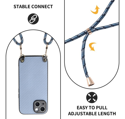 Capa Anti-riscos E Resistente Com Cordão Para iPhone 15/16