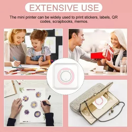Mini Impresora Térmica Portátil Bluetooth Accesorios 13 Roll