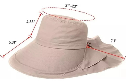 . Sombrero For El Sol De Ala Ancha Con Fps 50+ Y Agujeros