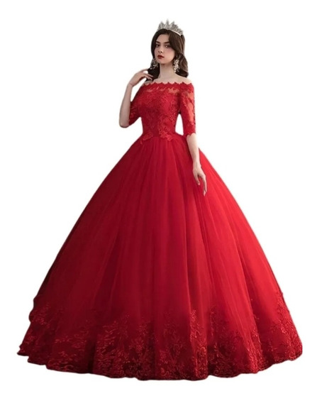 Vestido Rojo De Quinceanera | MercadoLibre ????
