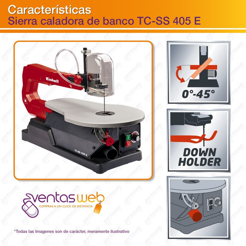 Imagen 2 de 5 de Sierra Caladora De Banco 120w + Hoja Sierra Vel Variable